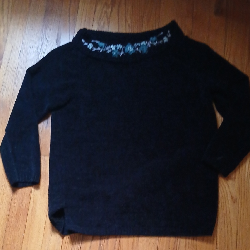 Fashion Bug Beaded & Embroidered Chenille Wide Cowl Neck Sweater ■ Size 14/16